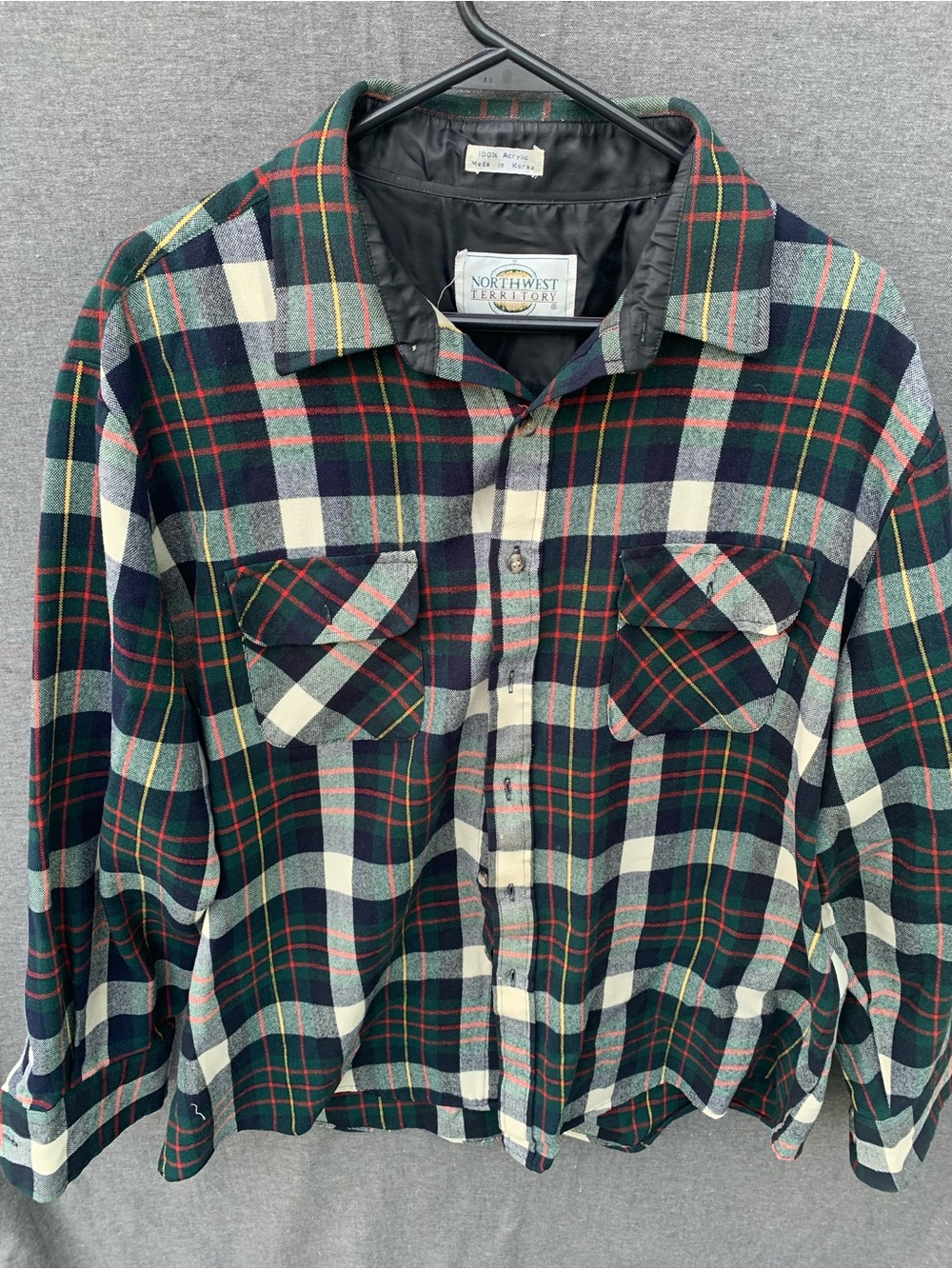 Vintage Northwest Territory Flannel Men’s Long Sleeve Shirt Plaid